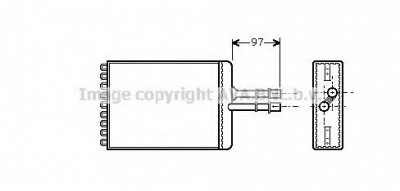 AVA QUALITY COOLING ol6216 -  Теплообменник, отопление салона